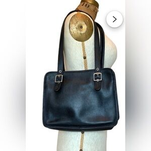 Vintage Coach 9163 Black Leather Legacy Compartment
Shoulder Bag Satchel Tote
